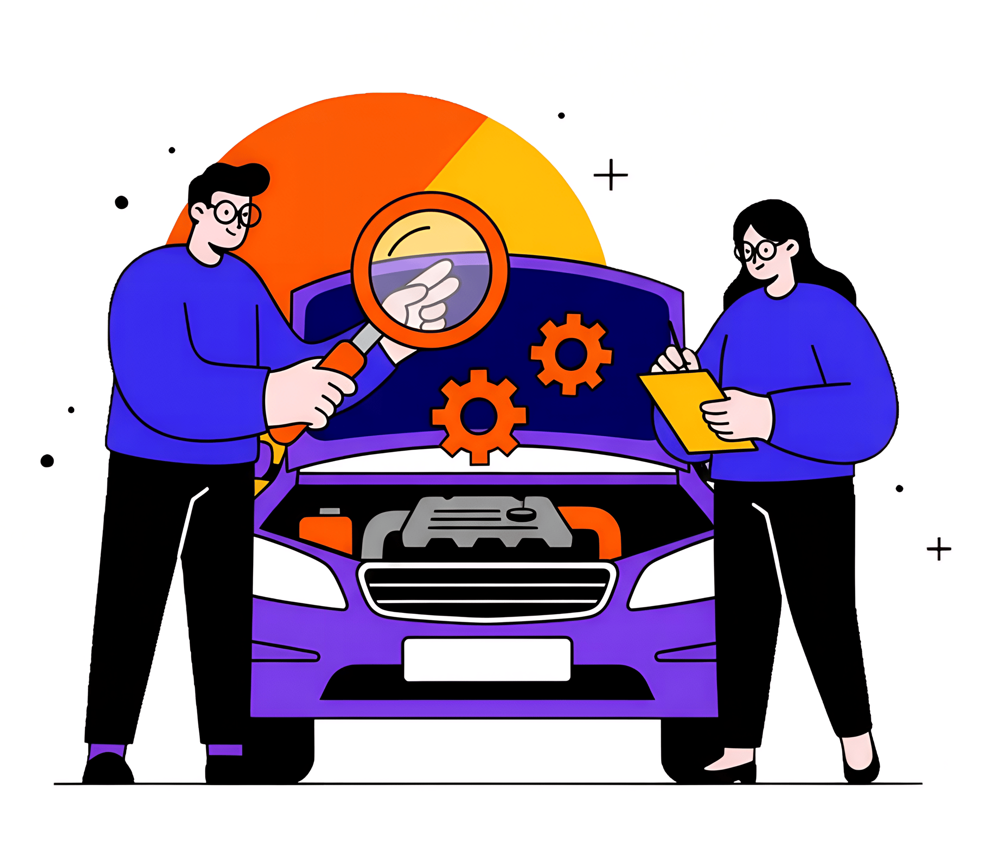 man-and-woman-analyzing-car-engine LARGE-1